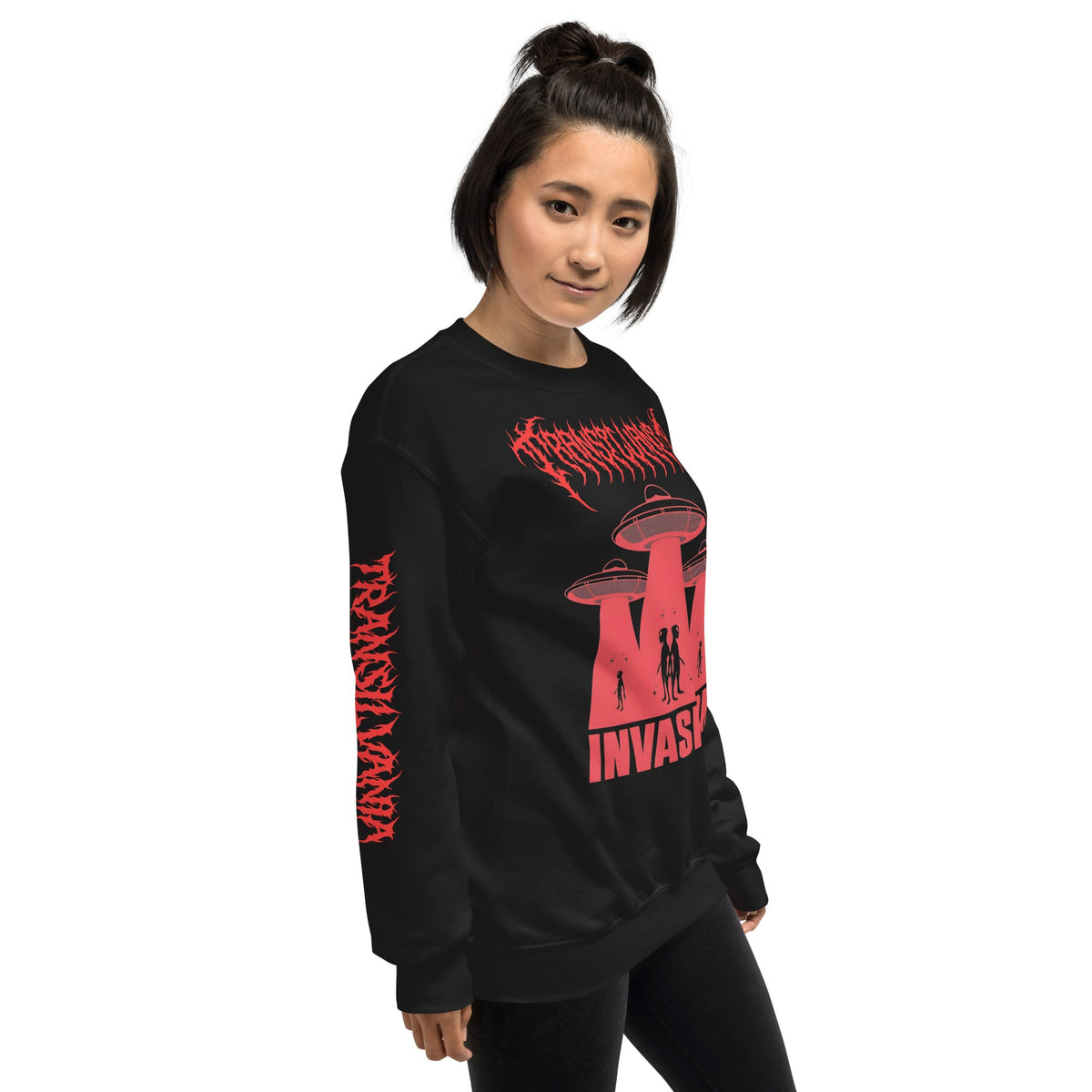 UFO Invasion Sweatshirt – Gothic Fashion for Sci-Fi Enthusiasts